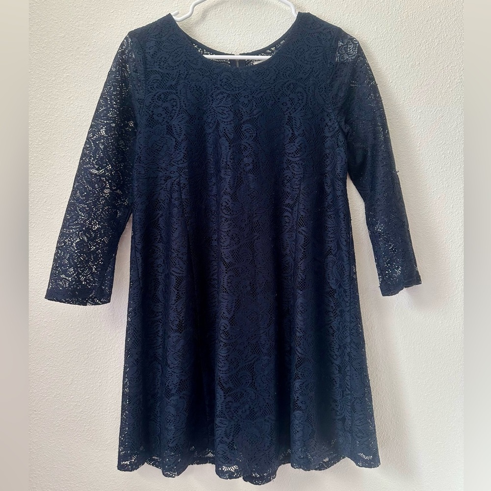 Abercrombie Elegant Navy Blue Lace Mini Dress